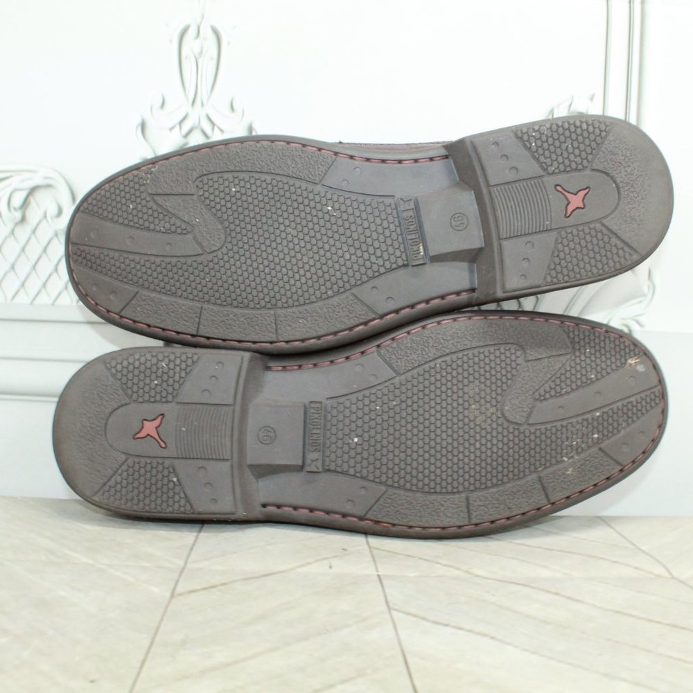 Pikolinos Brown Leather Slip On Loafer Shoes Size EU 46 US 13 - Picture 7 of 9